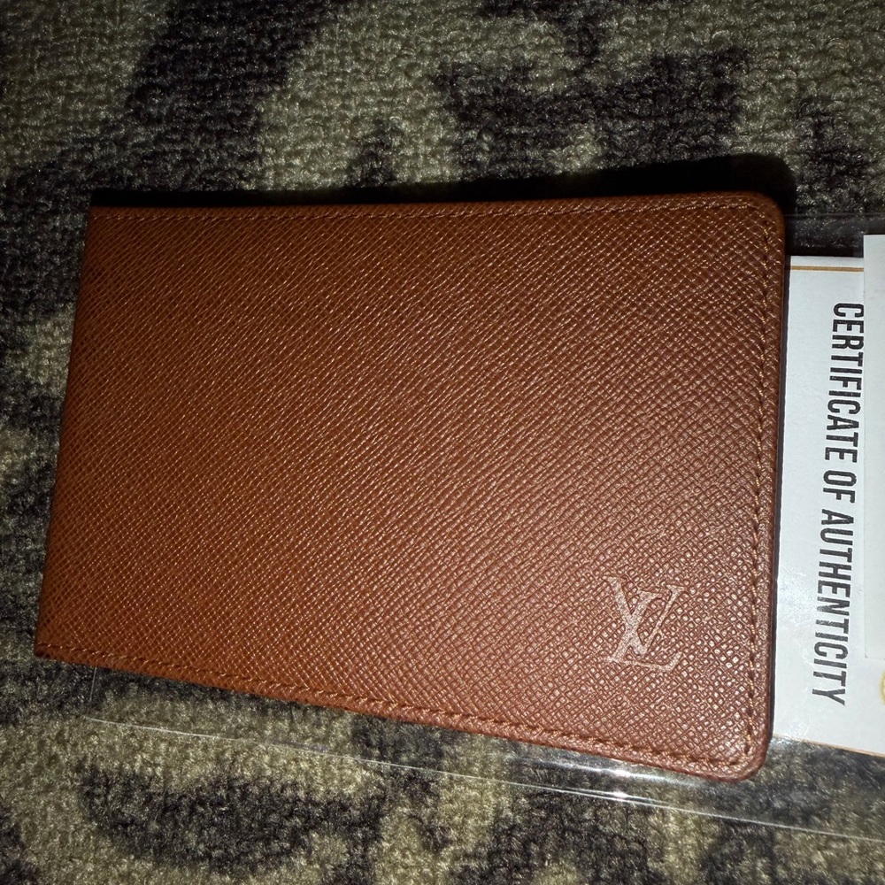 Louis Vuitton Tan Leather Card Holder